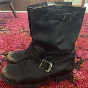 Frye Veronica Short Stonewash Leather